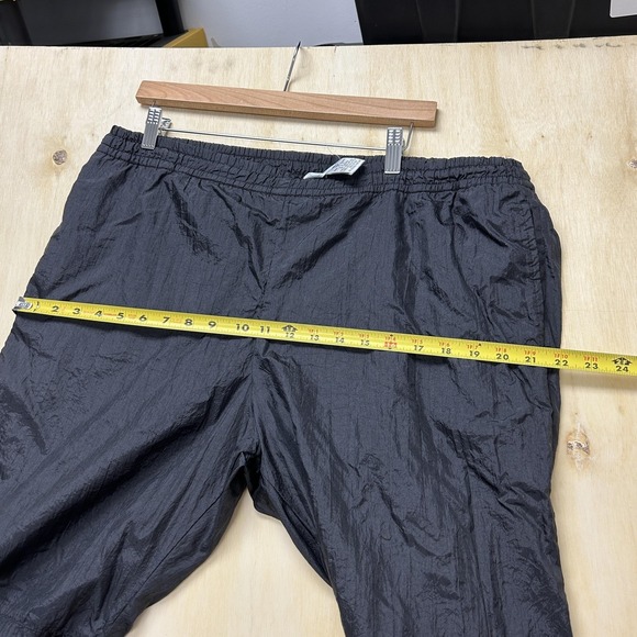 Vintage 90s Sergio Valente Track Pants Mens Large Black Nylon Colorblock Cargo - Picture 11 of 12